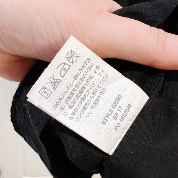 J. Crew Flutter Sleeve Eyelet Shift Black Dress. SZ 12 petite - Picture 6 of 7